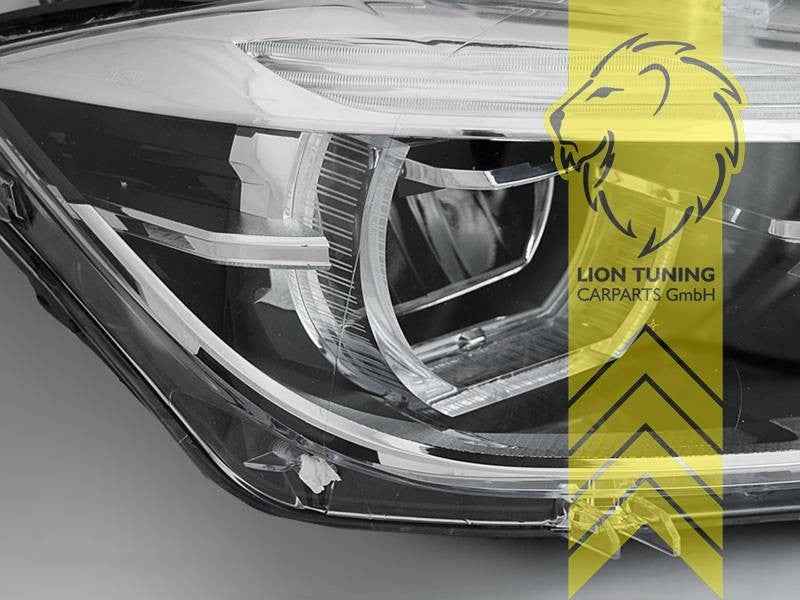 LT Pair LED DRL Halo Headlights BMW F30 Sedan F31 Touring LCI black 15-19 LHD