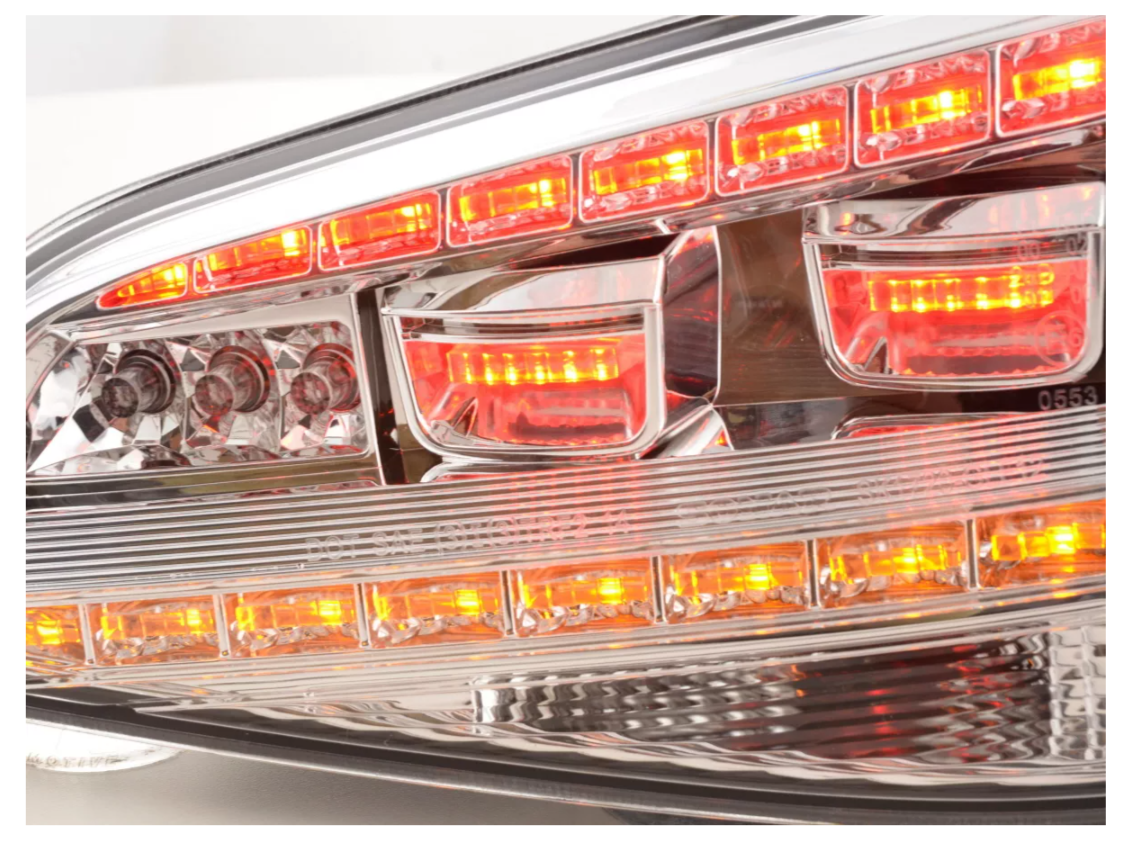 FK VW Golf 7 MK7 R LED DRL CLEAR Chrome Rear Lights Dynamic Tail Taillights 12+ LHD & RHD Clear FKRLXL15009
