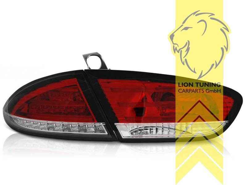 LTG Pair LED Rear Lights Tail Lamps Seat Leon 1P Facelift 09-12 red white LHD