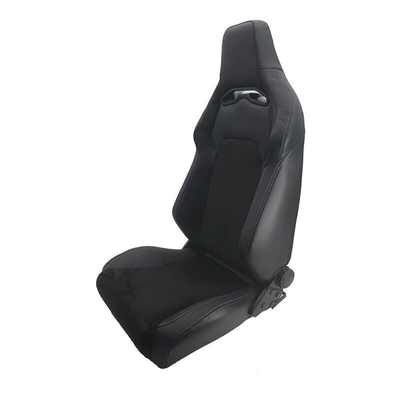 ATS VGR LUXE x2 Universal Pair Sports Bucket Seats Alcantara Black Stitch slides