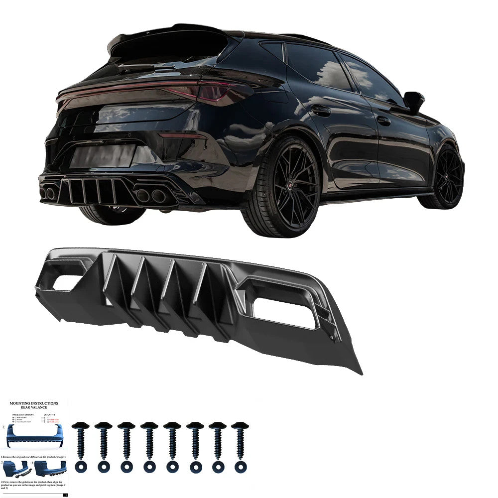 OW Rear Diffuser Seat CUPRA Leon 1 MK1 2020+ ABS Gloss Black Body Kit Styling