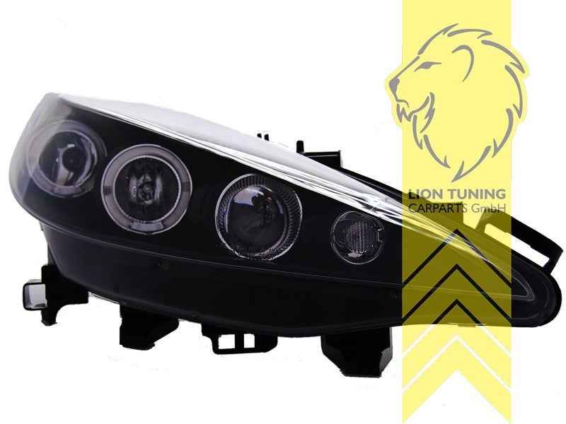 LTG Pair LED DRL U-Tube Headlights Peugeot 207 207CC Cabrio SW Break black LHD