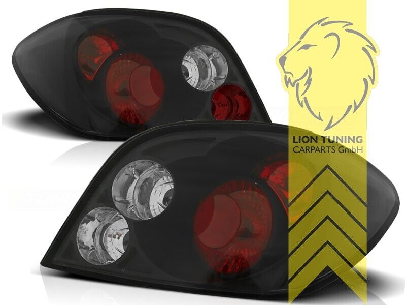 LT Pair Halogen Rear Lights Tail Lamps Peugeot 307 3A / C 01-05 black LHD
