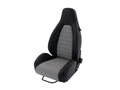 DTK Pair Universal Aftermaket PORSCHE Style Bucket Seats black textile slides