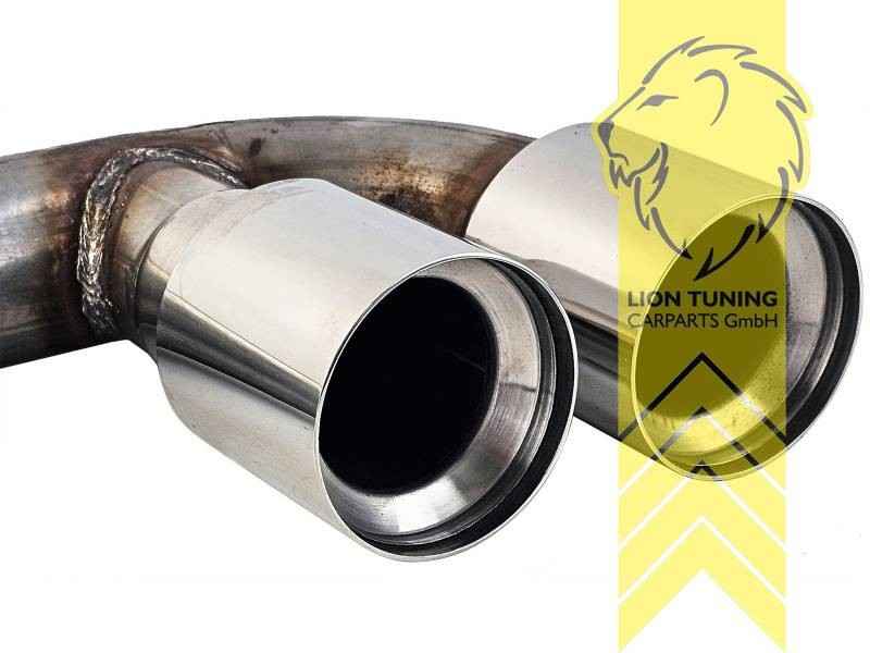 LTG Stainless steel exhaust tailpipe Twin Pipe Mini Cooper S JCW F56 F57 14-18