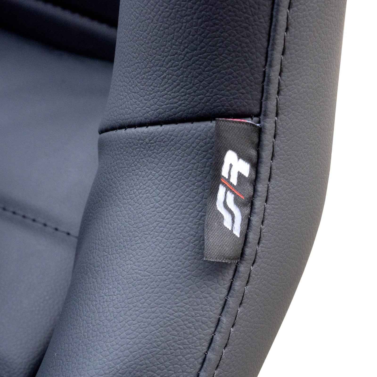 Simoni Universal Pair x2 Classic Retro Vintage Black Car Bucket Seats + slides