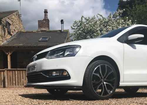 DTST UK VW Polo Front Bumper Lower Spoiler Splitter Gloss Black 2013-17