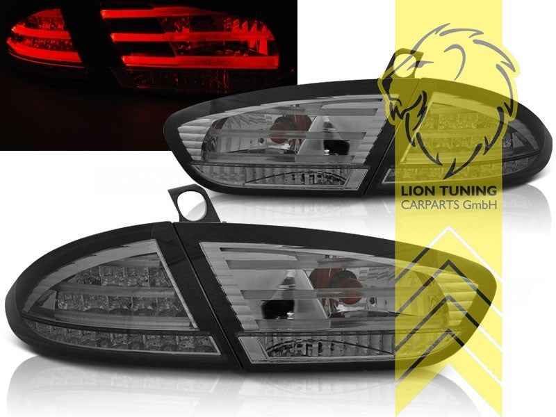 LTG Pair LED Rear Lights Tail Lamps Seat Leon 1P Facelift 09-12 smoke grey LHD