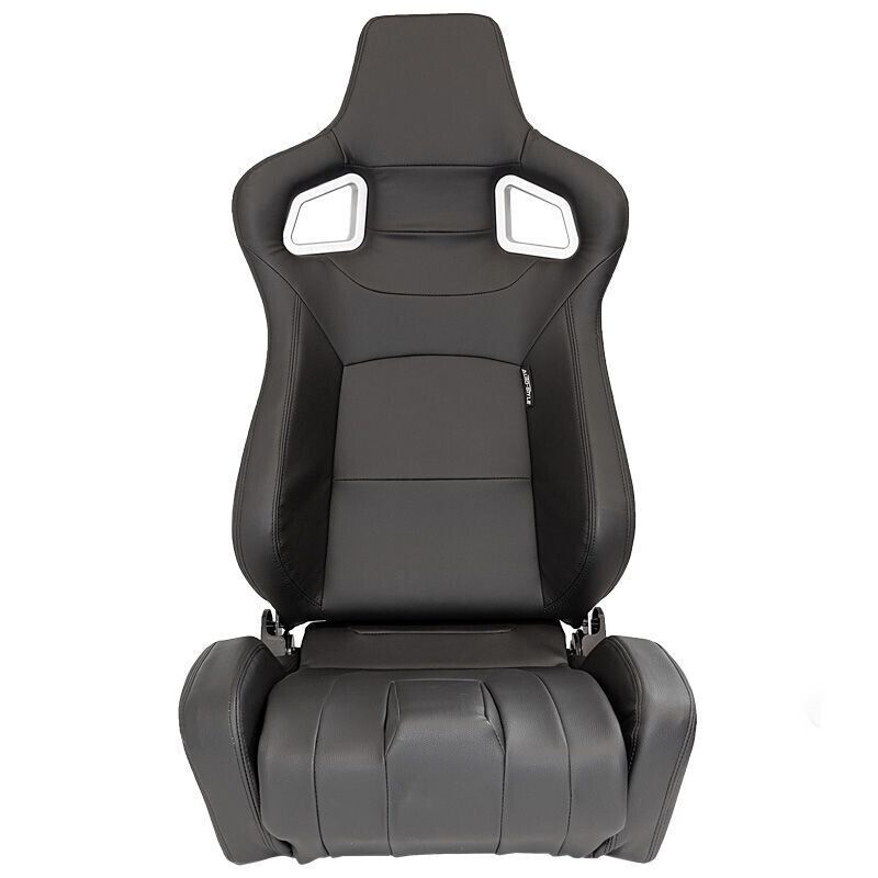 AUTOSTYLE x2 Universal Pair Sports Race Bucket Seats Black Edition RS6 S runners