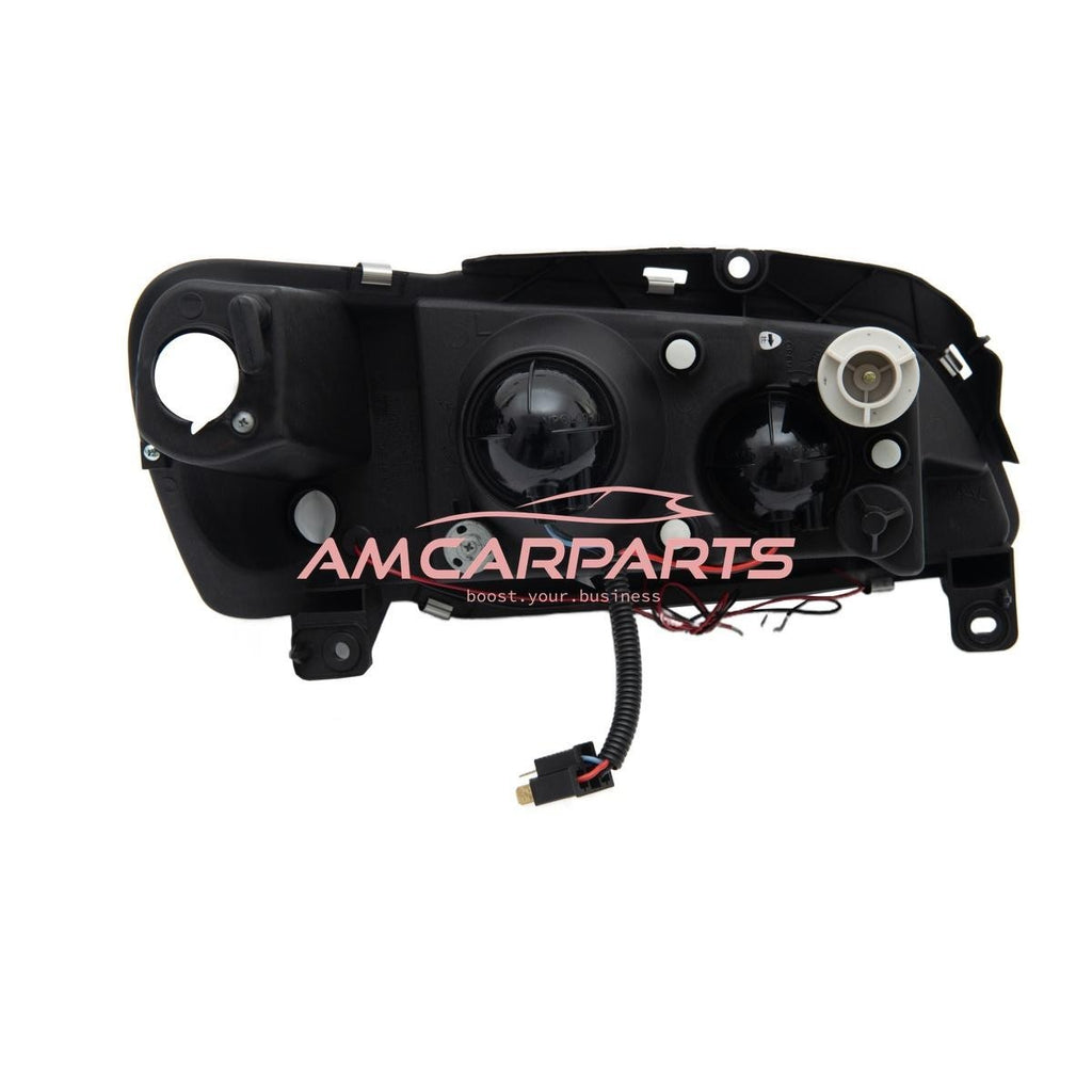 AMCP Pair LED Halo Ring Headlights PEUGEOT 106 96-03 Chrome LHD