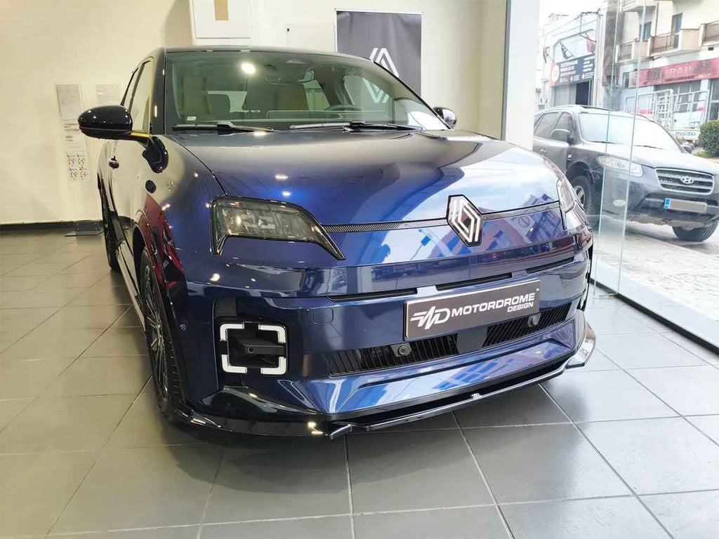 MTD Front Bumper Spoiler Splitter Renault 5 E-Tech Gloss Black ABS