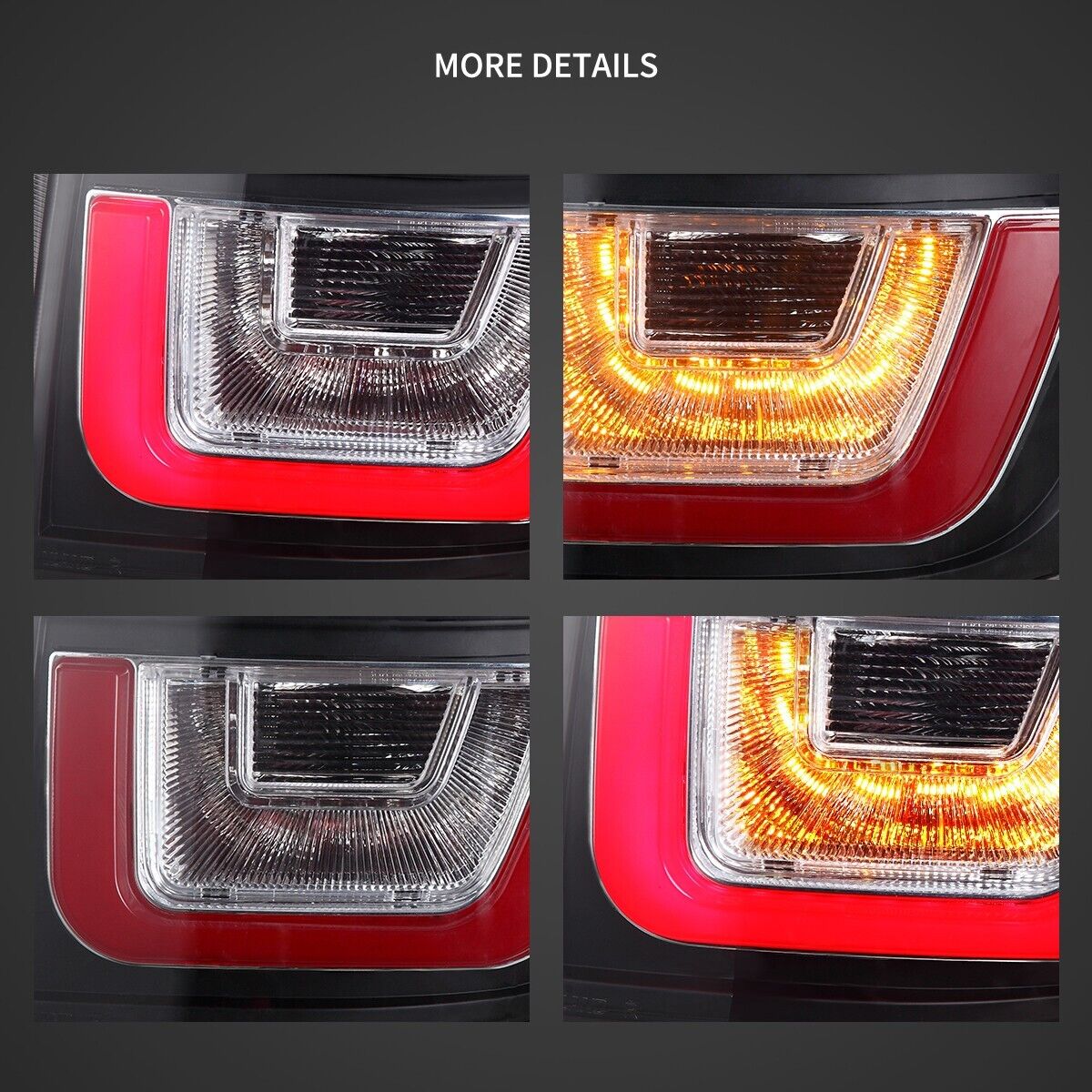 VLAND LED Lightbar Tail Lights Rear Lights 07-14 Toyota FJ Cruiser XJ10 Clear 1
