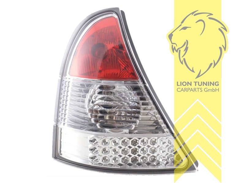 LTG DEPO LED Rear Lights Tail Lamps Renault Clio 2 B BB CB LB SB 01+ chrome LHD