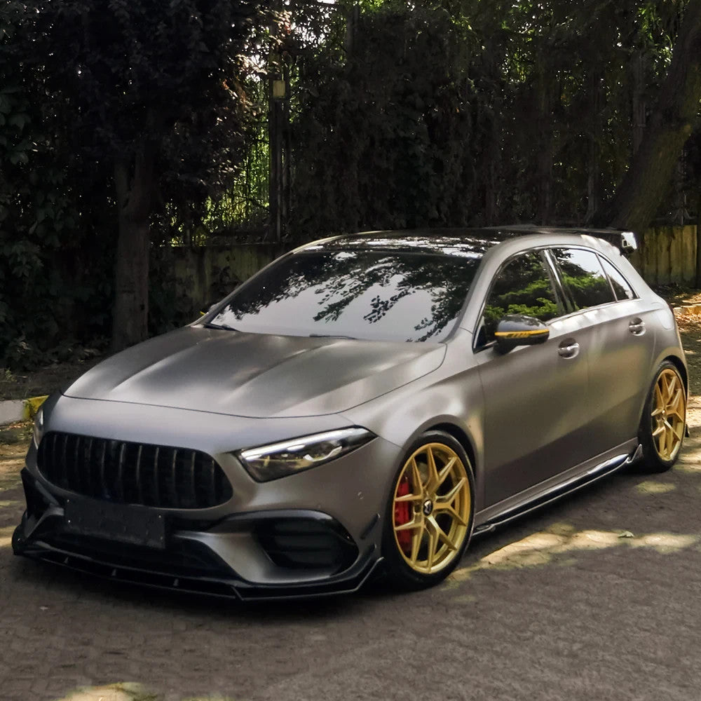 OW Side Skirt Extensions MERCEDES A Class A45 S Aero W177 19+ Gloss Black