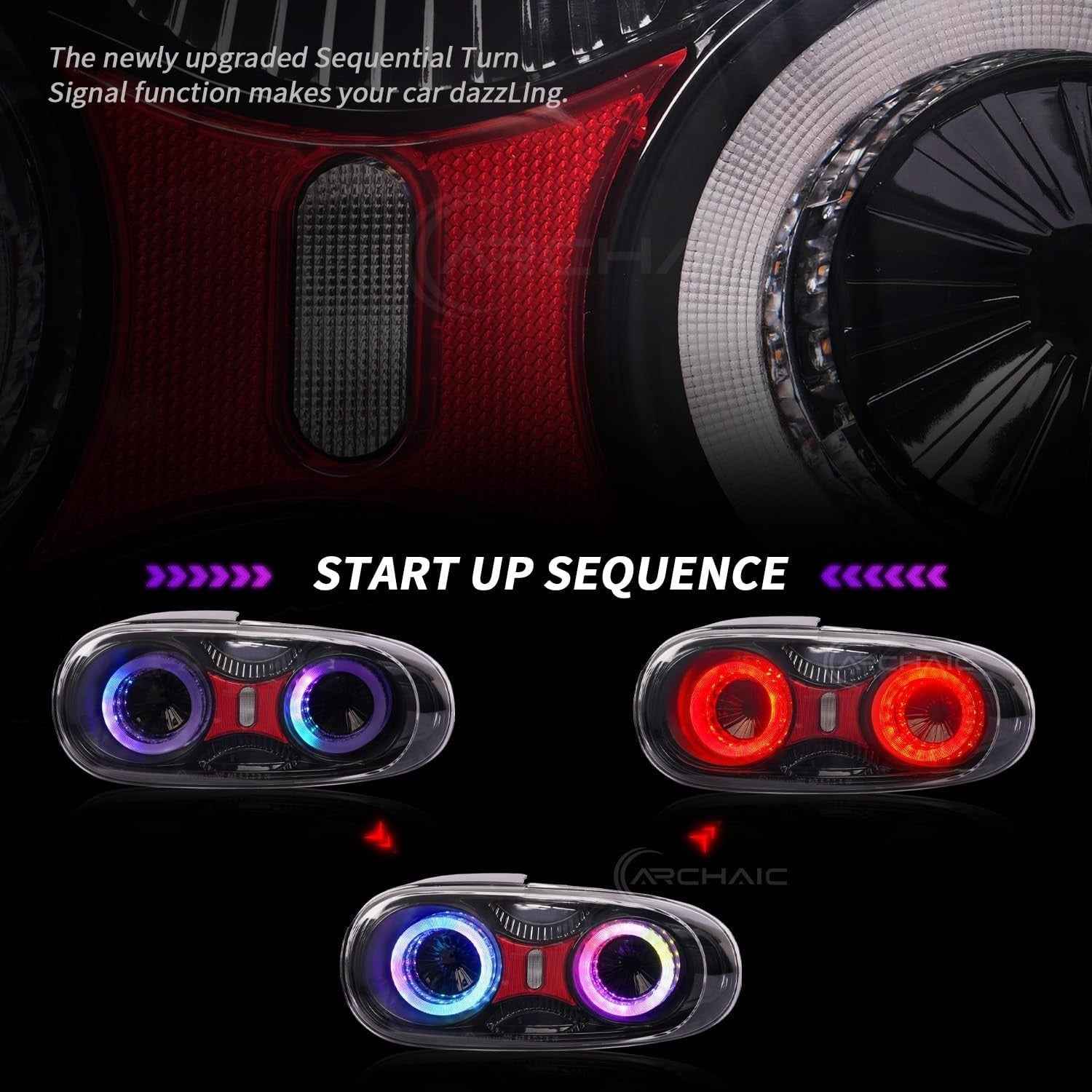 AC Pair RGB LED DRL Rear lights Tail Mazda Miata MX5 MX-5 MK3 NC2 NC3 09-15