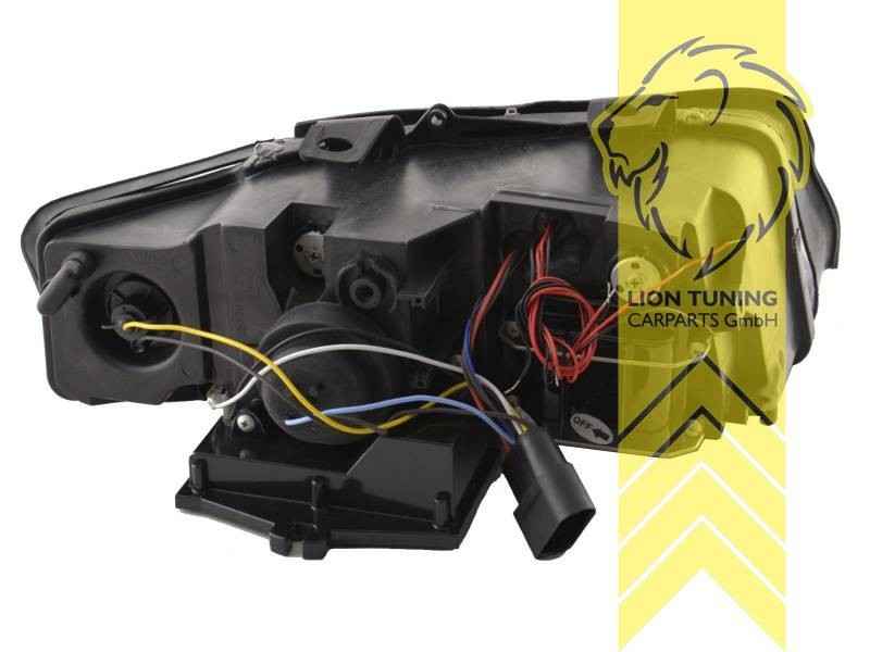 LTG Aftermarket LED DRL Headlights Audi A4 B6 8E 00-04 Sedan Avant Black LHD