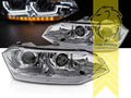 LT Pair LED DRL Headlights Headlamps VW Polo 2G AW 17-21 chrome dynamic LHD