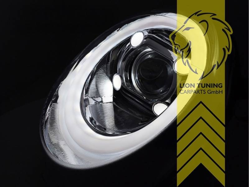 LT 2026 LED DRL Lightbar Halo Ring Headlights Mini F55 F56 F57 JCW Black LHD