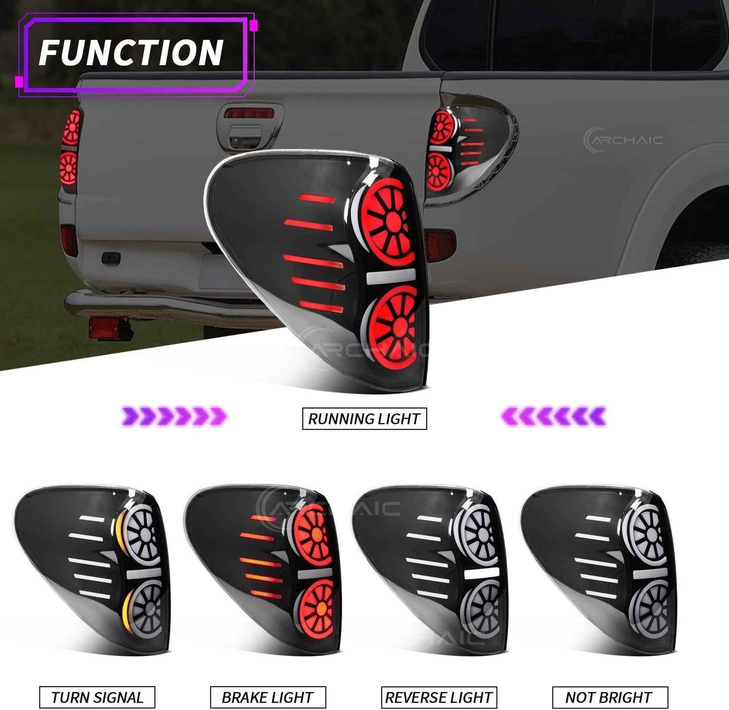 AC Pair Seq LED DRL Rear lights Tail Lamps Mitsubishi L200 Pickup Triton 05-14