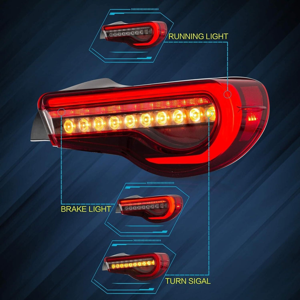 VLAND Toyota 86 GT86 BRZ Scion FR-S Lightbar LED DRL Rear Lights Tail Lamps LHD