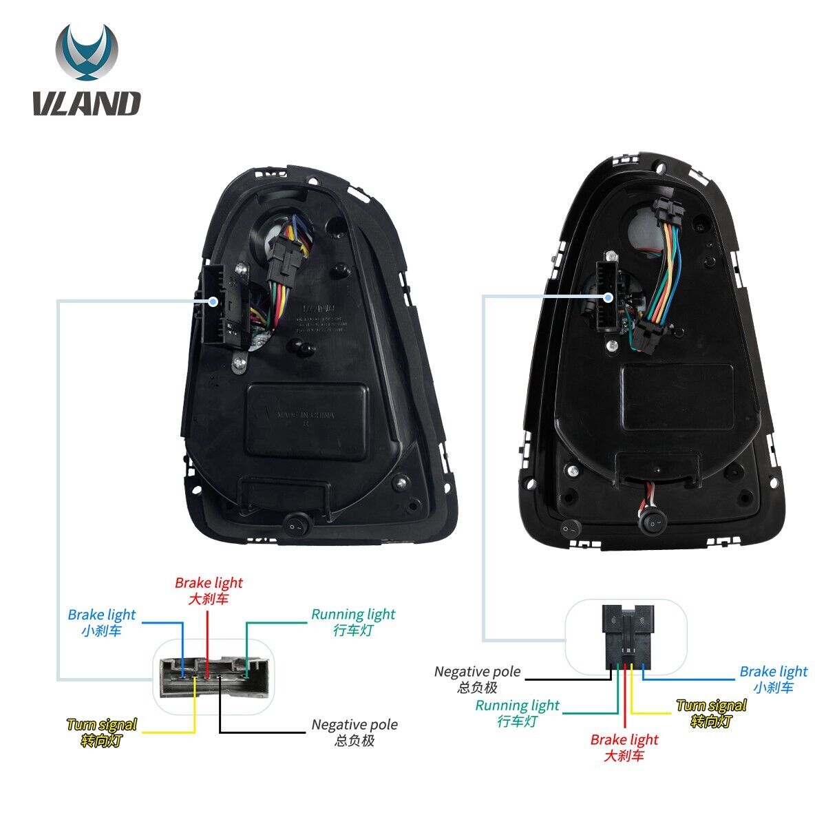 VLAND 07-15 Mini R Series 2 MK2 R56 R57 R58 R59 LED Lightbar Rear Lights DYNAMIC Tail Lamps