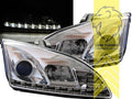 LT LED DRL Halo Lightbar Headlights Ford Focus 2 MK2 04-08 Chrome LHD