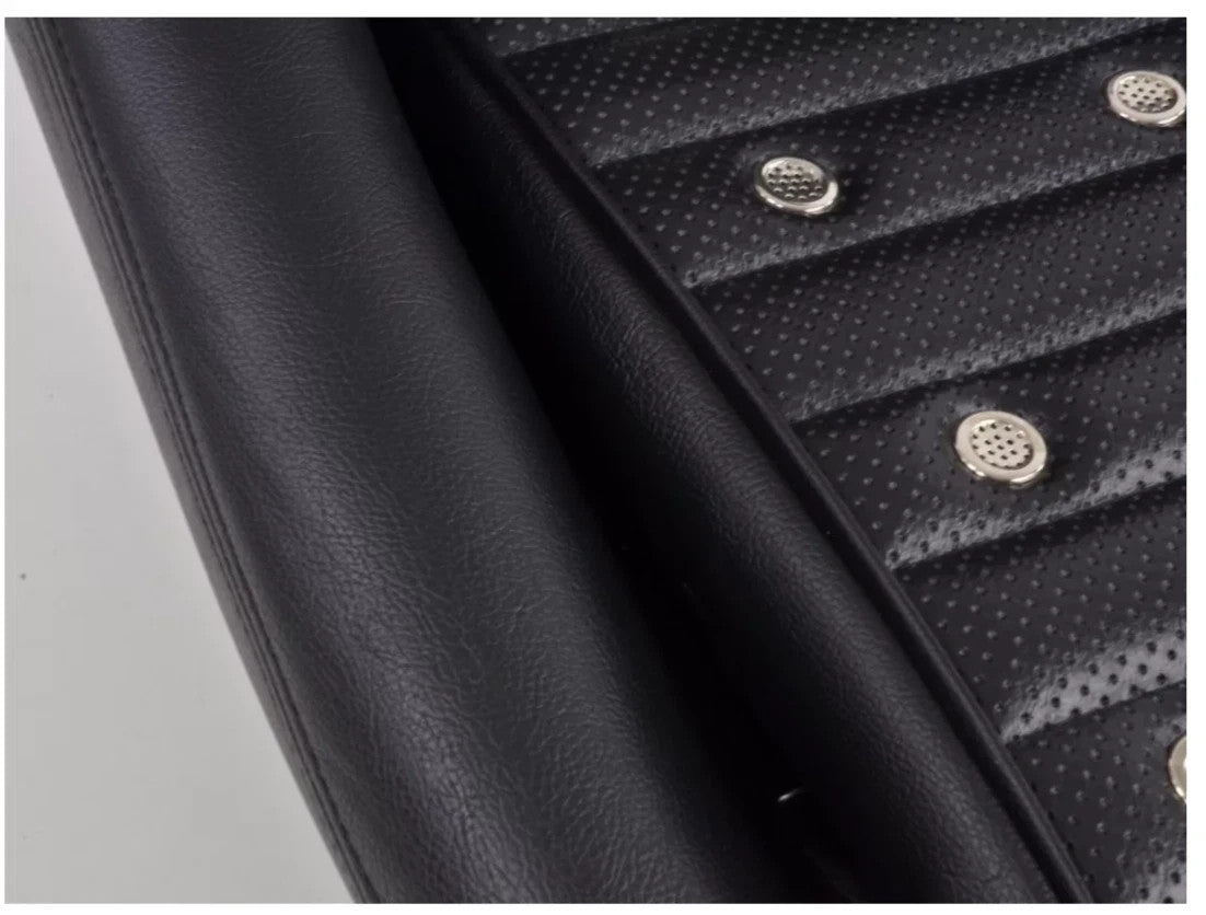 FKA Pair Bucket Seats Headrests Studded Classic Car Retro Kit Speedster Vintage