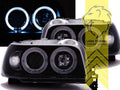 LT Set LED DRL Halo Ring Headlights Renault Clio A 1 MK1 Black 90-96 B57 C57 LHD