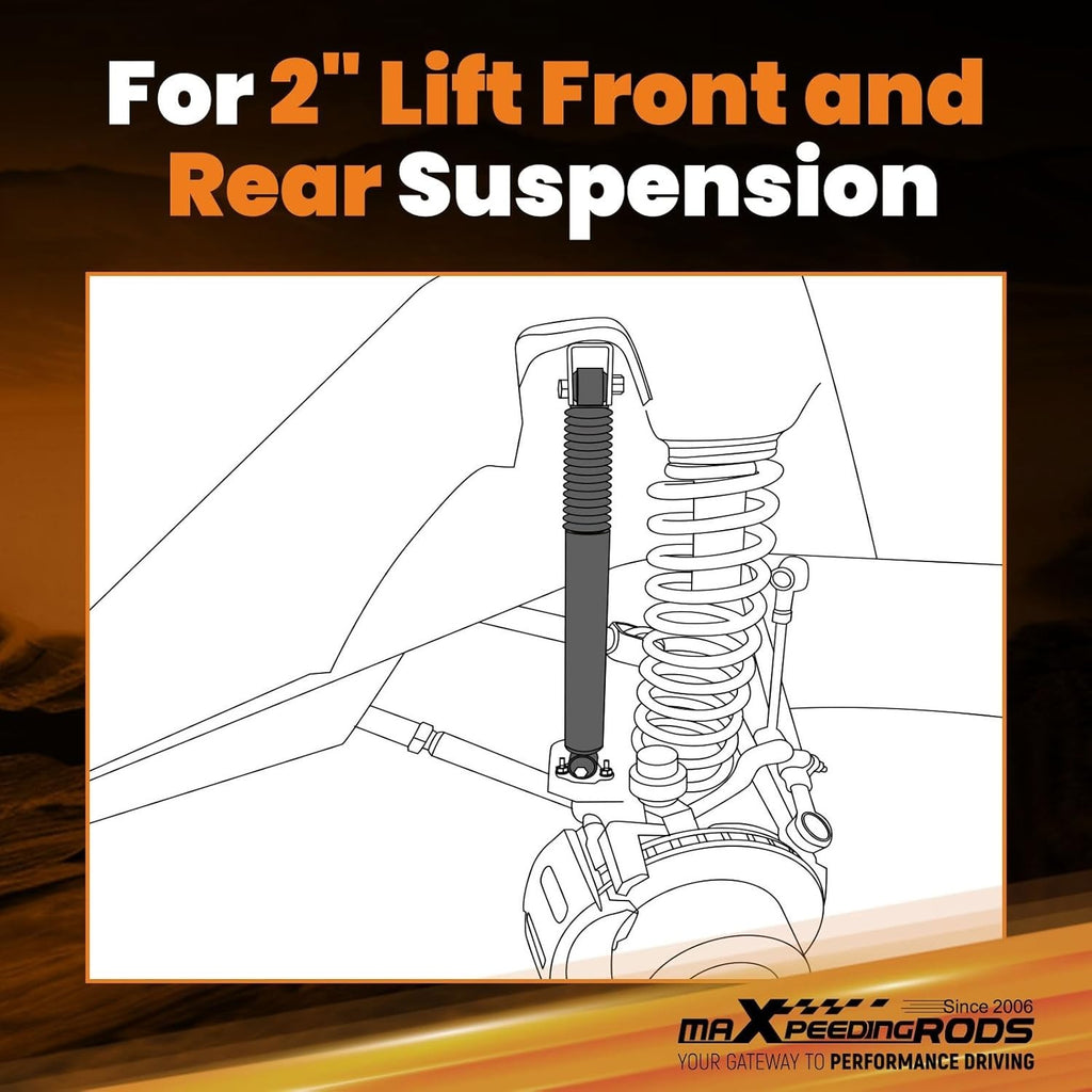 MXPR 4Pcs Front & Rear Lowering Coilovers Lift Kit Suzuki Jimny 2" 50mm 98-13