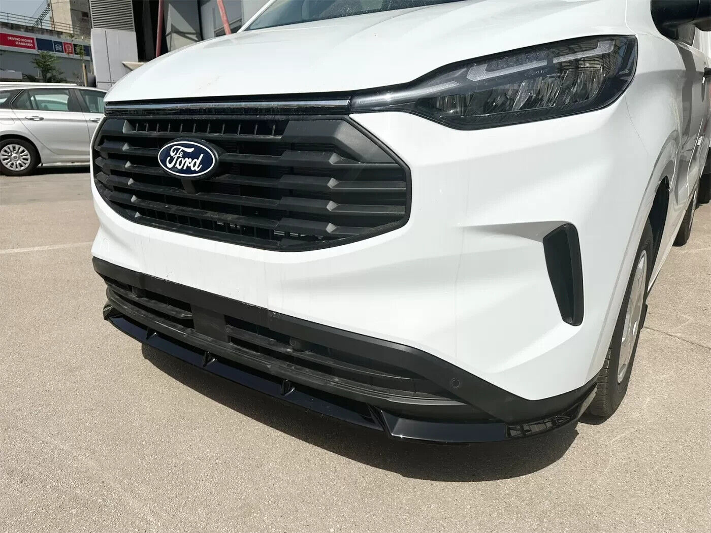 Motordrome Design Front Bumper Lower Splitter Valance Diffuser Gloss Black 23+ Ford Transit Custom Mk2