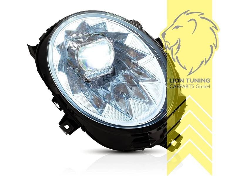 LT LED DRL Lightbar Halo Ring Headlights Mini Cooper JCW Mini F56 14+ chrome LHD