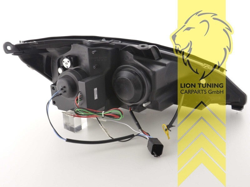 LT LED DRL Lightbar Headlights Ford Focus 1 DAW DBW DFW DNW HB SW Black LHD