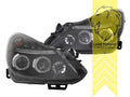 LTG Pair LED DRL Halo Lightbar Headlights Opel Corsa D 06-10 Black LHD