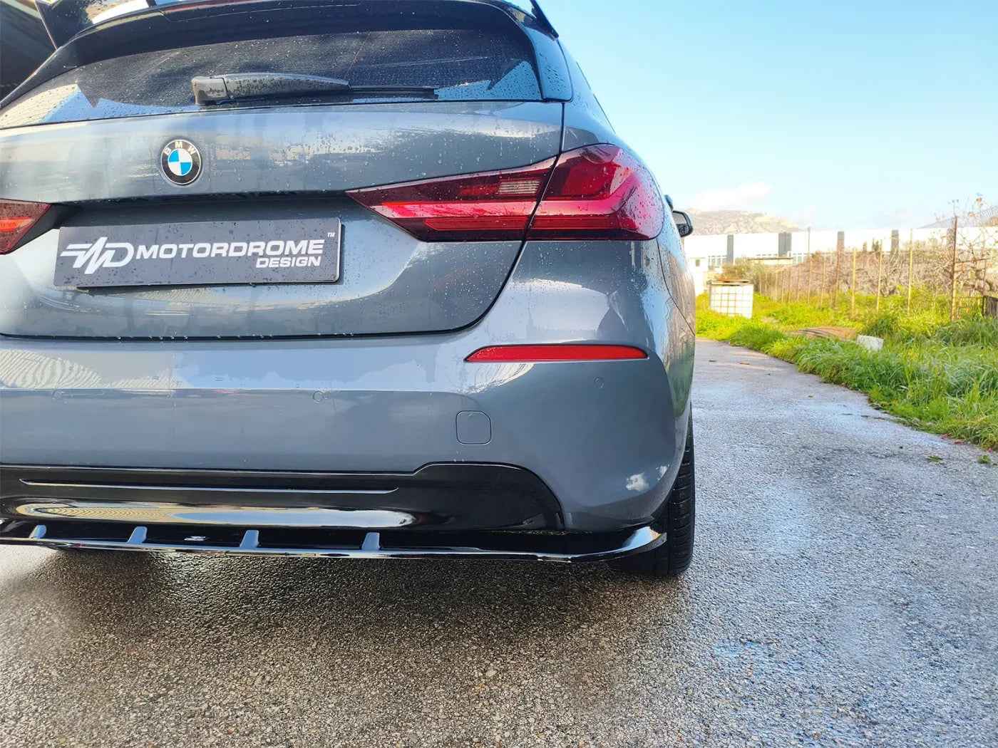 Motordrome Design Rear Bumper Splitter Diffusor BMW 1 Series F40 Glossy Black