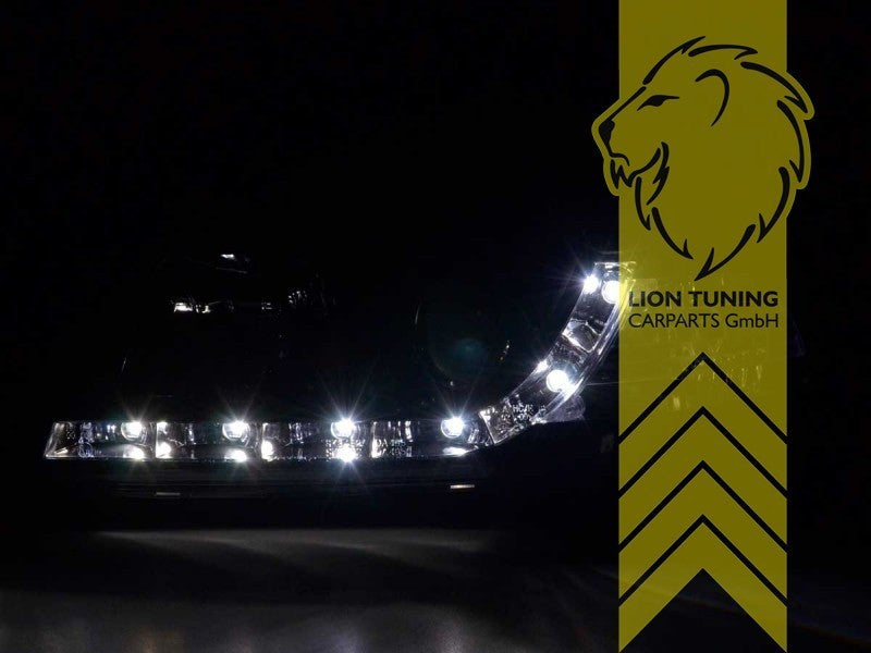 LT Pair LED DRL Lightbar Headlights Audi A4 B5 8D 94+ Limousine Avant black LHD