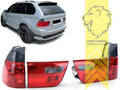 LTG Pair Halogen Rear Lights Tail Lamps BMW E53 X5 red black 00-03 LHD
