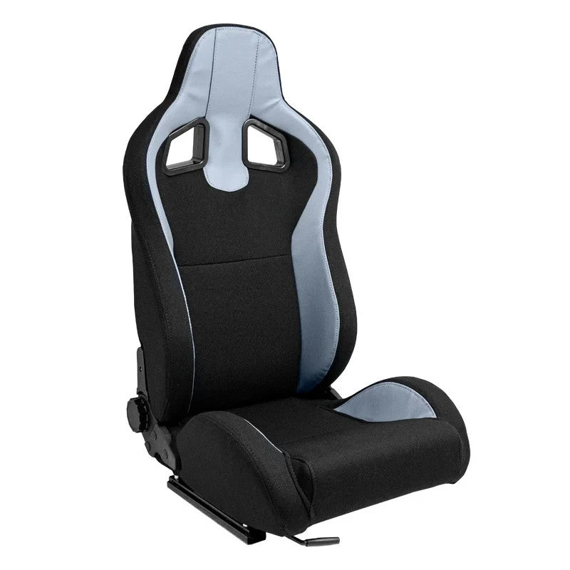 ATST x1 Universal Car Van Camper Sim Bucket Seat Black Textile Grey Syn Leather