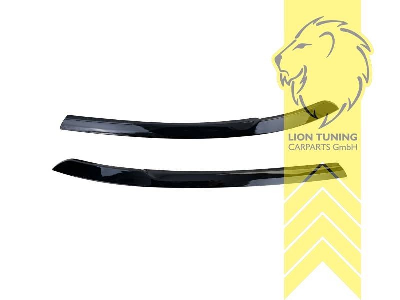 LT Headlight eyebrow covers shades trims VW Tiguan AD1 16-20 glossy black ABS