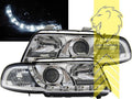 LT Pair LED DRL Lightbar Halo Headlights Audi A4 B5 99-01 Sedan Avant chrome LHD