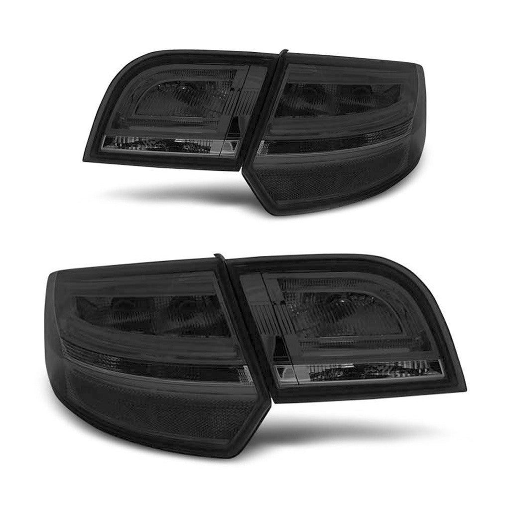 AMCP Pair LED Lightbar Rear Lights Tail Lamps AUDI Q7 06-09 Red Smoke LHD