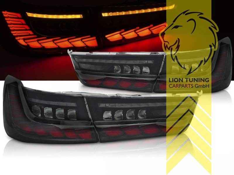 LTG Pair LED Dynamic Rear Lights Tail Lamps BMW 3 Series G20 + LCI 19+ Black LHD