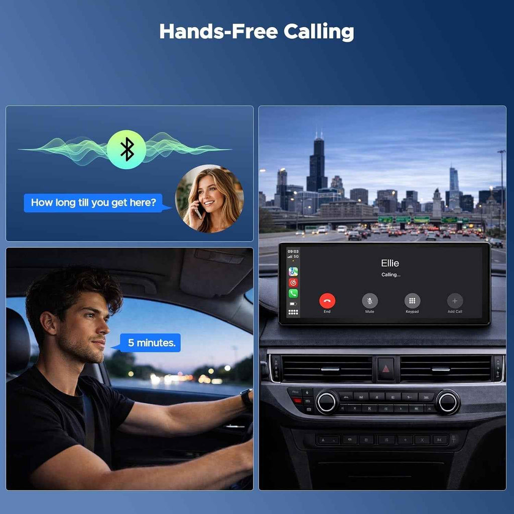 LO 9.26" Touch Screen 2.5K Dash Cam Car Stereo Carplay Android GPS + Rear Camera