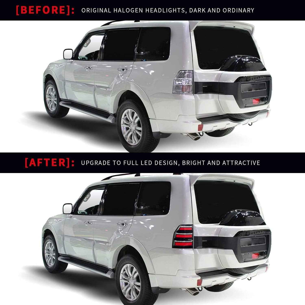 AC Pair Seq LED DRL Rear lights Tail Mitsubishi Pajero Shogun MK4 NS NW 06-21