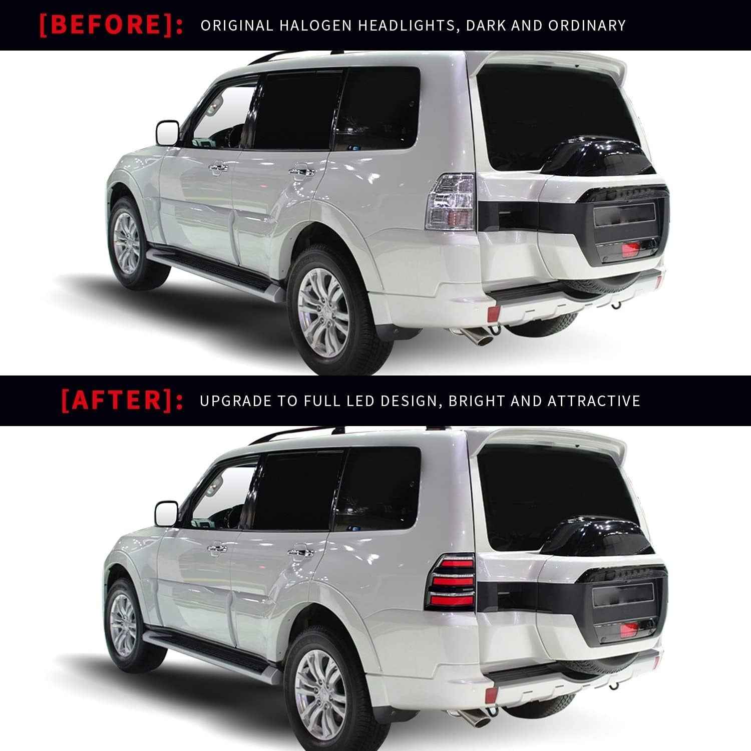 AC Pair Seq LED DRL Rear lights Tail Mitsubishi Pajero Shogun MK4 NS NW 06-21