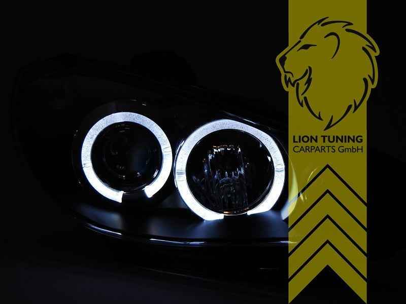 LTG Pair LED DRL Halo Ring Headlights Peugeot 206 206CC Cabrio SW black LHD