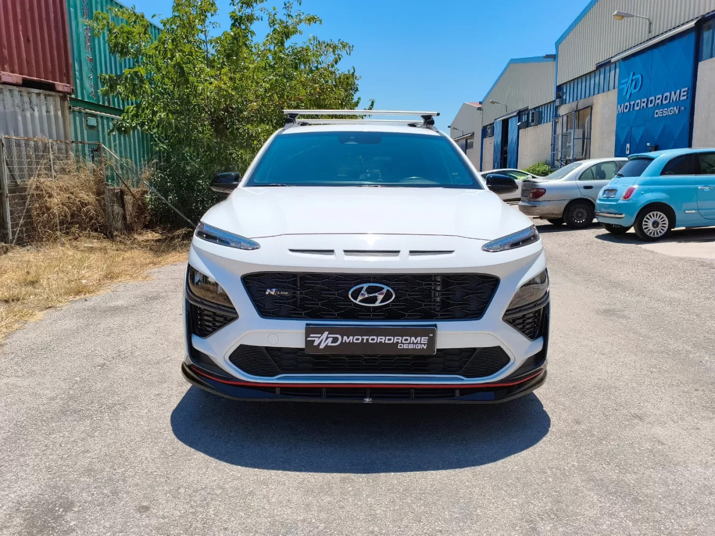 Motordrome Front Splitter Diffuser Hyundai Kona Ν N-Line Mk1 Facelif Gloss Black