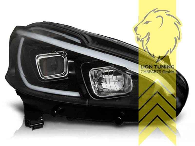 LTG Pair LED DRL Halo Lightbar Headlights Peugeot 208 12-15 LHD