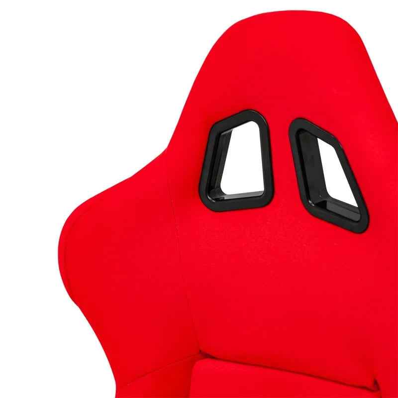 ATST x1 RR Universal Fixed Hard Back Bucket Seat Red HD Textile Fabric + slides