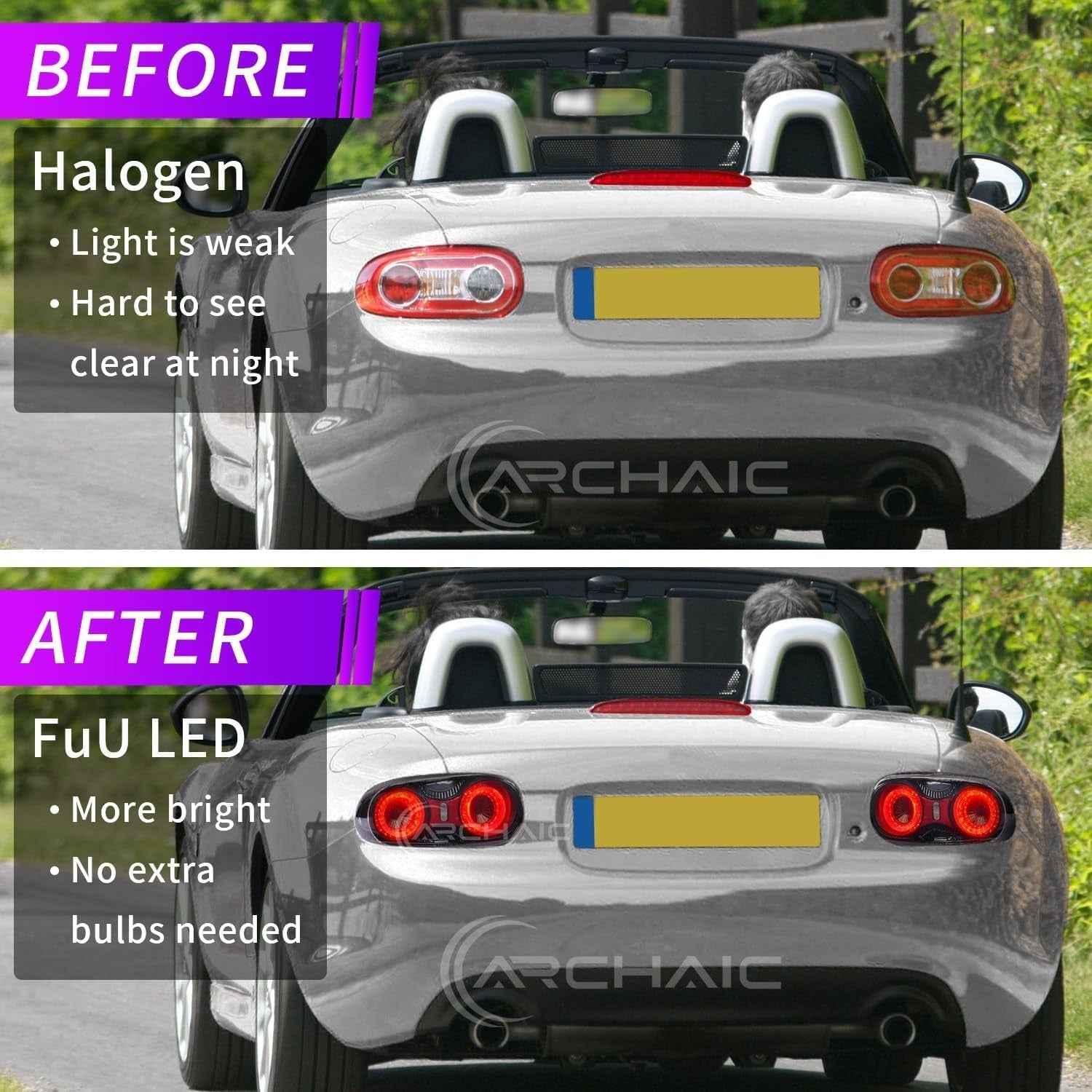 AC Pair LED DRL Rear lights Tail Lamps 09-15 Mazda MX-5 MK3 NC2 NC3 Miata LHD