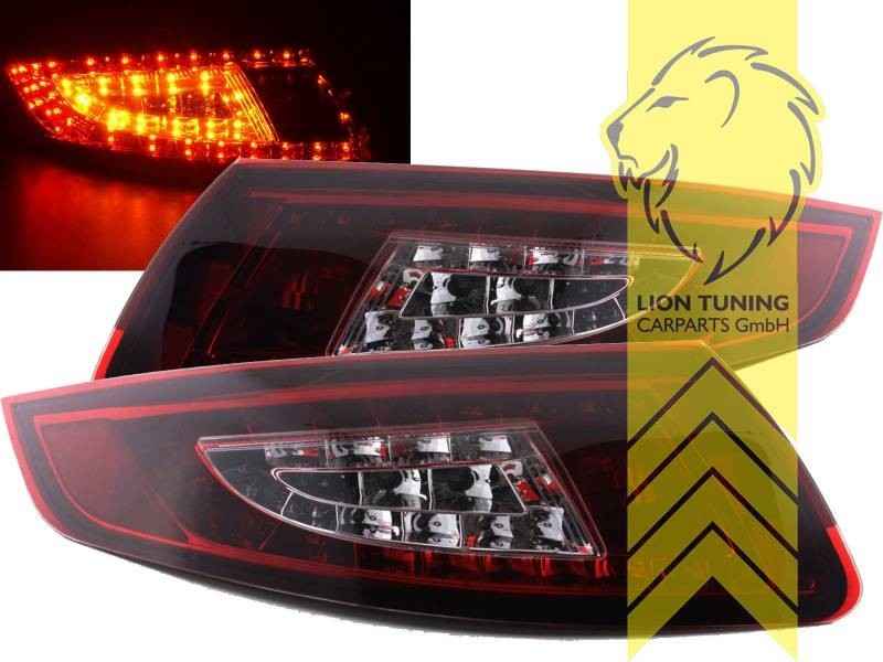 LTG Pair LED Rear Lights Tail Lamps Porsche 911 Type 997 04-08 red smoke LHD